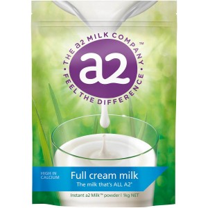 A2 Full Cream milk成人全脂奶粉 高钙高蛋白无添加儿童孕妇适合（1kg） 包直邮